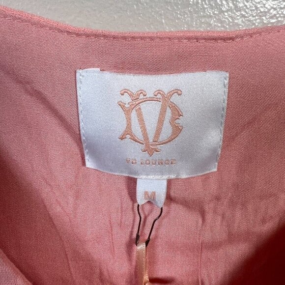 Victoria Dunn VD Lounge Gauze Dress Size Medium Pink Mini Sleeveless Vacation - Picture 3 of 12